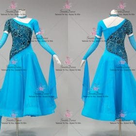 Blue Elegant Ballroom Smooth Dancer Costume BD-SG4307