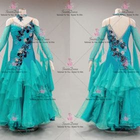 Blue Formal Ballroom Smooth Dancing Queen Dresses BD-SG4263