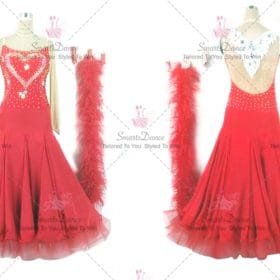 Blue Girls Practice Ballroom Standard Costumes Swarovski Chiffon BD-SG3818