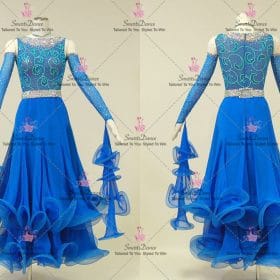 Blue Hand-Tailored Dress For Dance Gowns BD-SG4137