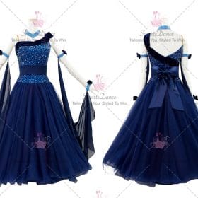 Blue Harmony Ballroom Dance Dress Applique Skirt BD-SG3417