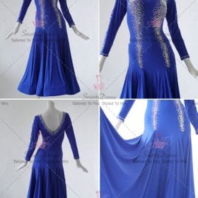 Blue Juniors Crystal Chiffon Ballroom Costumes Foxtrot BD-SG3708