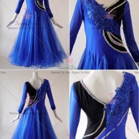 Blue Juniors Crystal Satin Ballroom Costumes Foxtrot BD-SG3732