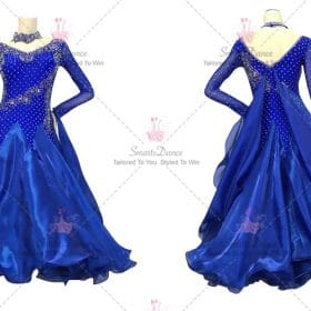 Blue Juniors Dance Ballroom Wear Crystal Applique BD-SG3840