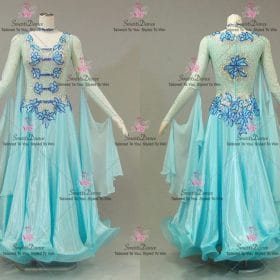 Blue Personalize Dance Competition Costumes Gowns BD-SG4144