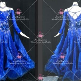 Blue Tailor Made Swing Dance Competition Costumes Dresses To Dance BD-SG4624