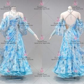 Blue Teen Dance Dresses Dancing Costumes Ballroom Outfits BD-SG4320