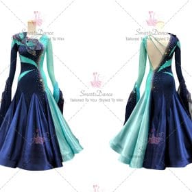 Blue and Green Discount Made To Order Elegant Ballroom Dancing Skirt BD-SG3961