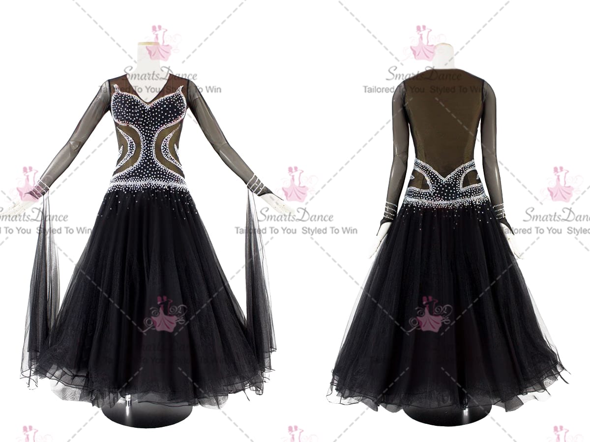 Cheap Black Ladies Ballroom Dance Dress Costumes BD-SG3463