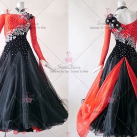 Cheap Black and Red Ladies Ballroom Dance Dress Clothing BD-SG3511
