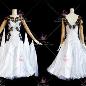 Cheap Black and White Ladies Ballroom Dance Dress Wear BD-SG3457