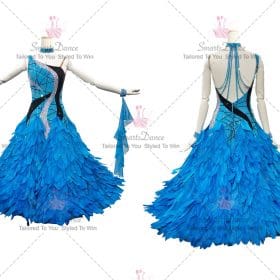 Cheap Blue Ladies Ballroom Dance Dress Wear BD-SG3499