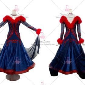 Cheap Blue and Red Ladies Ballroom Dance Dress Outfits BD-SG3481