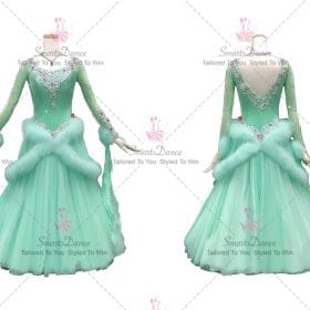 Cheap Green Juniors Ballroom Dance Dress Gowns BD-SG3496