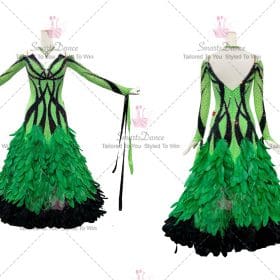 Cheap Green Juniors Ballroom Dance Dress Outfits BD-SG3502
