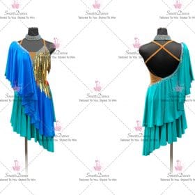 Cheap Juniors Contemporary Latin Dance Clothes Merengue Dance Dresses LD-SG2398