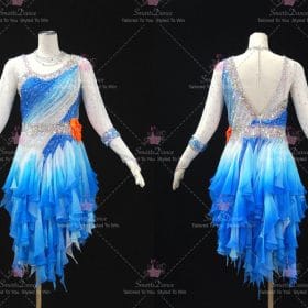 Cheap Juniors Contemporary Latin Dance Outfits Mambo Dance Costumes LD-SG2435