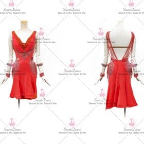 Cheap Juniors Contemporary Latin Dance Outfits Tango Dance Costumes LD-SG2374