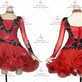 Cheap Juniors Plus Size Latin Dance Clothes Bachata Dance Dresses LD-SG2368