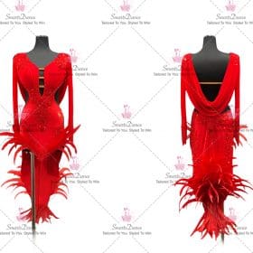 Cheap Ladies Lyrical Latin Dance Costumes Chacha Dance Wear LD-SG2407
