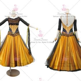 Cheap Yellow Ladies Ballroom Dance Dress Gowns BD-SG3475
