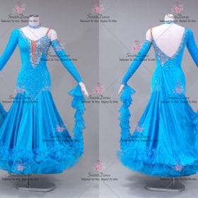 Chiffon Crystal Dresses For A Winter Dance Dance Costumes Competition BD-SG4214