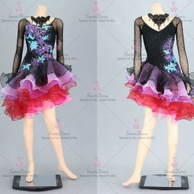 Chiffon Juvenile Latin Dress Flamenco Merengue Dance Skirt LD-SG2171