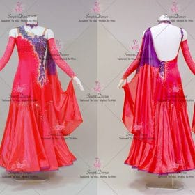 Chiffon Rhinestones Dancer Dresses Womens Dance Costumes BD-SG4194