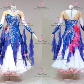 Chiffon Rhinestones Wedding Dance Dress Dance Costumes For Competition BD-SG4209