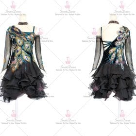 Contemporary Discount Girls Latin Dress Gown Ballroom Latin Competition Costumes LD-SG2096
