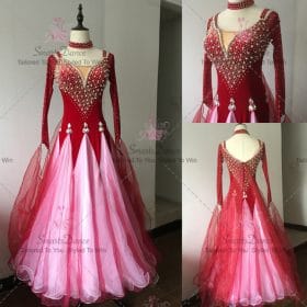 Crystal Applique Ladies Ballroom Competition Dress BD-SG3517