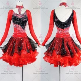Design Discount Juvenile Latin Dress Gown Ballroom Latin Competition Costumes LD-SG2099
