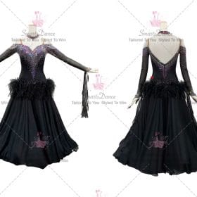 Discount Black Female Ballroom Dance Dress Gowns BD-SG3482