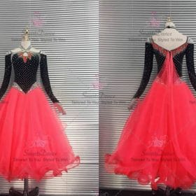 Discount Black and Red Womens Ballroom Dance Dress Outfits BD-SG3509