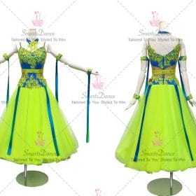 Discount Green Female Ballroom Dance Dress Outfits BD-SG3488