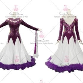 Discount Purple and White Female Ballroom Dance Dress Skirt BD-SG3494