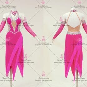 Fashion Pink Satin Latin Dance Wear Tango Dance Clothes LD-SG2209