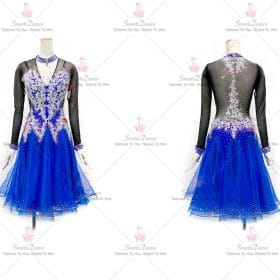 Feather Chiffon Latin Dress Tango Dance Gown Costumes LD-SG1927