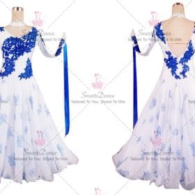 Female Ballroom Standard Dress For Sale Dance Skirt Blue and White BD-SG3898
