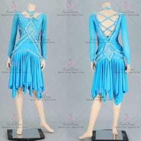 Flower Female Latin Dress Chacha Jive Dance Wear LD-SG2134