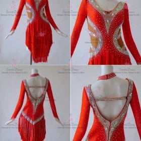 Flower Juvenile Latin Dress Flamenco Merengue Dance Skirt LD-SG2129