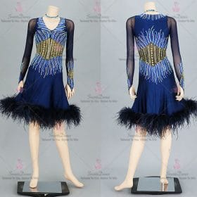 Flower Ladies Latin Dress Swing Samba Dance Clothing LD-SG2139