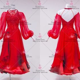 Flower Rhinestones Dance Dress Costume Competitive Dancing Costumes BD-SG4242