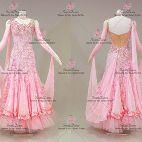 Flower Rhinestones Dress Dance Competition Dance Costumes BD-SG4212