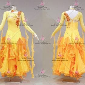 Flower Swarovski Dresses For Dancing Custom Dance Costumes BD-SG4207