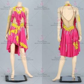 Flower Womens Latin Dress Paso Doble Rhythm Dance Outfits LD-SG2179