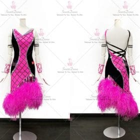 Fringe Satin Latin Dress Jive Dance Gown Costumes LD-SG1961