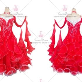 Girls Ballroom Standard Dress For Sale Dance Clothes Red BD-SG3890
