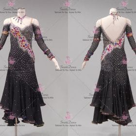 Girls Black Latin Dancing Dress Latin Gown Tango Swing Dance Outfits LD-SG2277