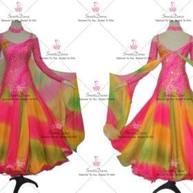 Green And Pink And Yellow Dancing Costumes Praise Dance Dress BD-SG4014